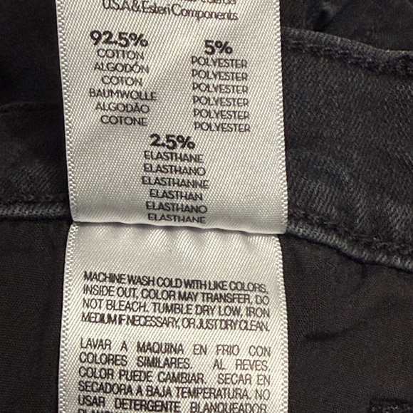 Mother The Hustler Ankle Fray Jeans Womens 28 Black High Rise Stretch Denim - Picture 7 of 7